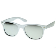 zeroUV Retro Horned Rime Sunglasses With Flash Mirror Lenses 8075 Sunglasses