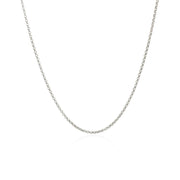 Bids.com 14k White Gold Diamond Cut Rolo Chain 1.1mm Necklaces
