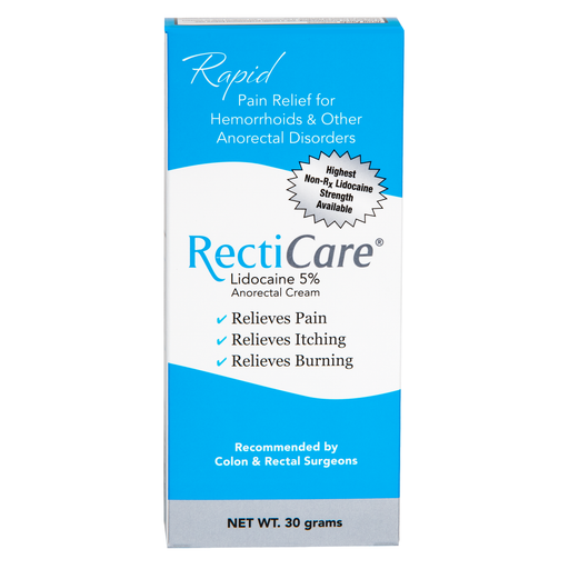 RectiCare RectiCare® Lidocaine 5% Anorectal Cream – Maximum Strength Relief (30 Grams) Health & Beauty