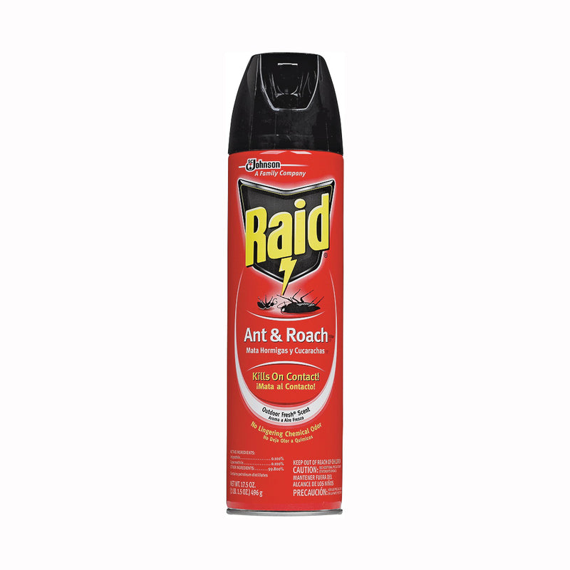 Raid Raid 17.5 Oz. Outdoor Fresh Scent Aerosol Spray Ant & Roach Killer Pest Control
