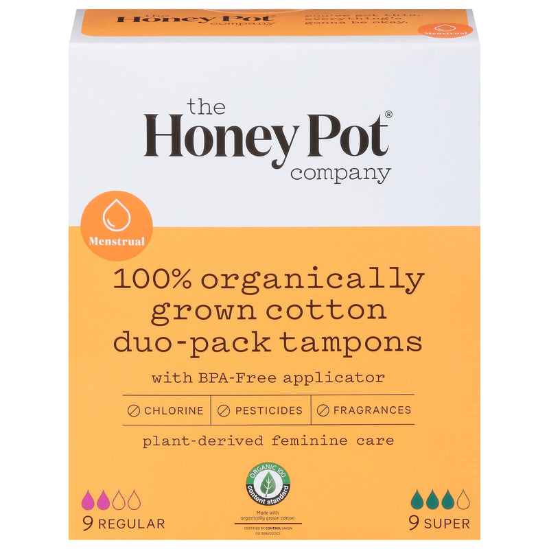 The Honey Pot The Honey Pot Company Tampons, Regular/Super, Duo Pack Tampons