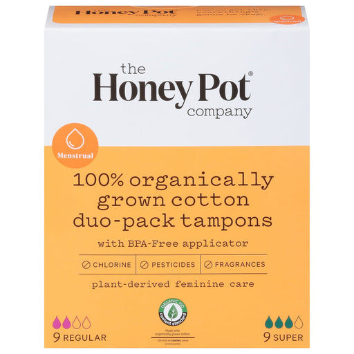The Honey Pot The Honey Pot Company Tampons, Regular/Super, Duo Pack Tampons