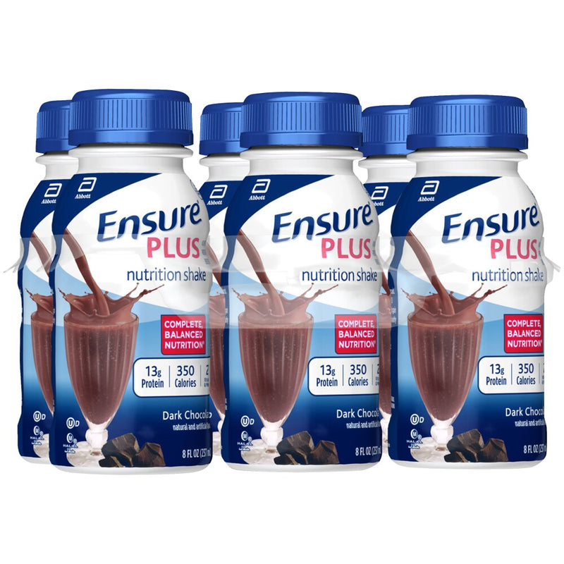 Ensure Ensure Plus Dark Chocolate Nutrition Shake  8 FOz x  6 Pack x 4Ea Nutrition Drinks & Shakes