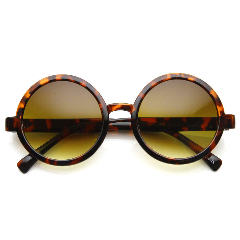 zeroUV 1980's Retro Round Sunglasses Fashion Sunglasses 8754 Sunglasses