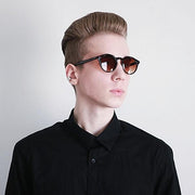 zeroUV Vintage Inspired Key Hole Round Spectacles P3 Sunglasses 7055 Sunglasses