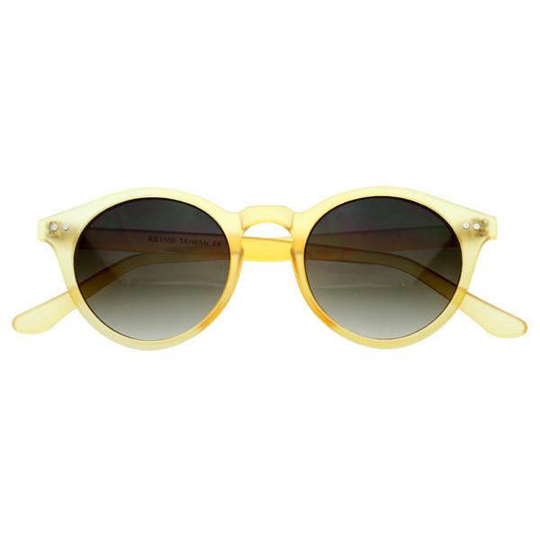 zeroUV Vintage Inspired Key Hole Round Spectacles P3 Sunglasses 7055 Sunglasses