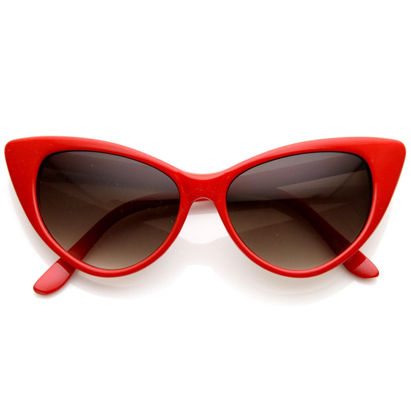 zeroUV Womens Fashion Hot Tip Pointed Vintage Cat Eye Sunglasses 8371 Sunglasses