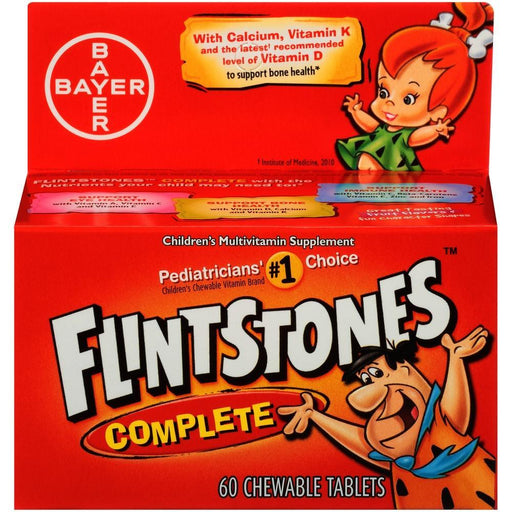 Flintstones Flintstones Complete Children's Multivitamin Supplement Chewable Tablets Vitamins & Supplements Red