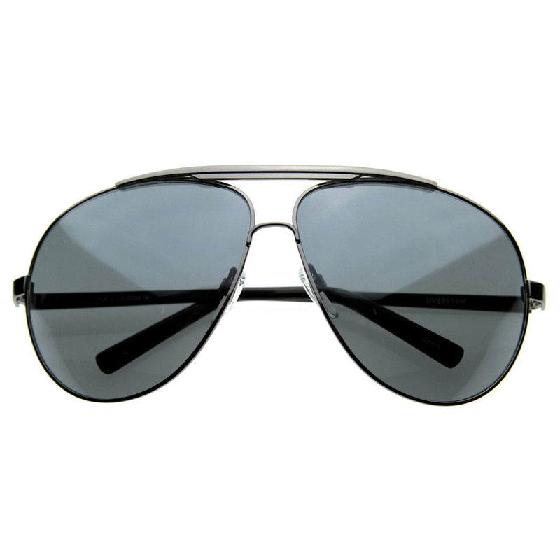 zeroUV Extra Large Metal Oversize Frame Aviator Sunglasses 1580 70mm Sunglasses