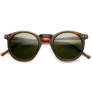 zeroUV Dapper Key Hole Vintage Horned Rim Round Circle Indie Sunglasses 8943 Sunglasses