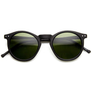 zeroUV Dapper Key Hole Vintage Horned Rim Round Circle Indie Sunglasses 8943 Sunglasses
