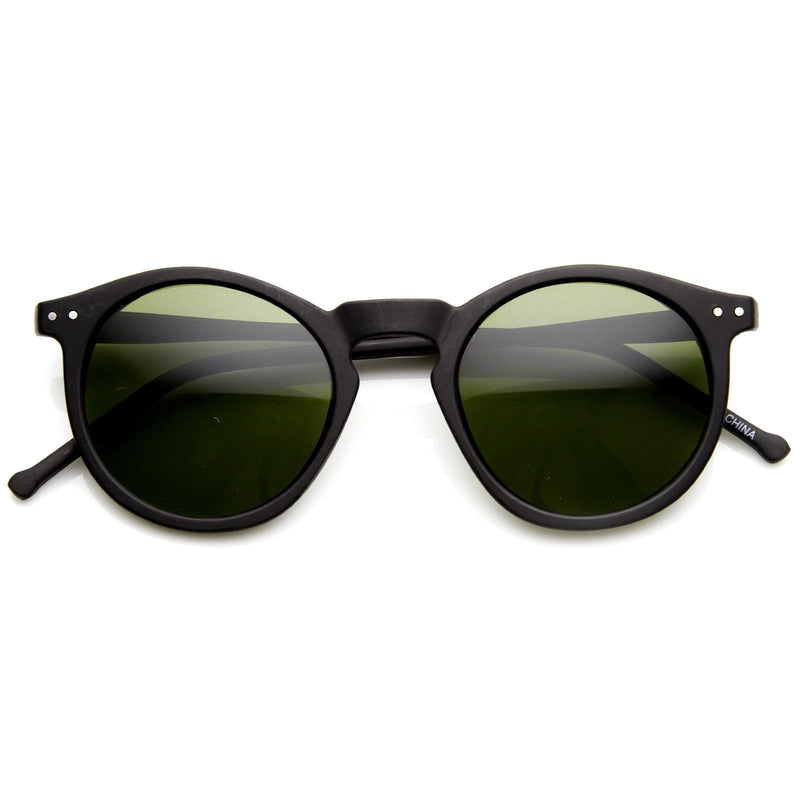 zeroUV Dapper Key Hole Vintage Horned Rim Round Circle Indie Sunglasses 8943 Sunglasses