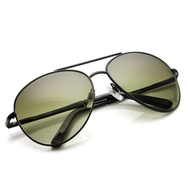 zeroUV Large Round Full Metal Aviator Sunglasses 1373 58mm Sunglasses