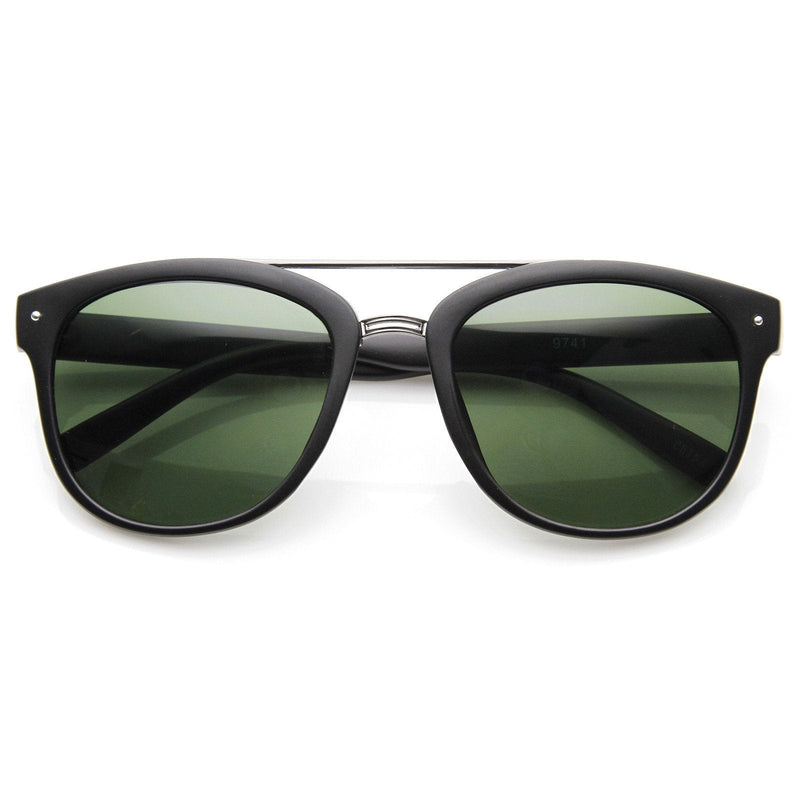 zeroUV Dapper GQ Mens Crossbar Square Aviator Fashion Sunglasses 8962 Sunglasses