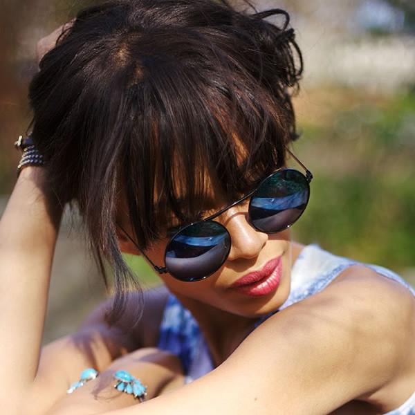 zeroUV Large Retro Round Steampunk Mirrored Lens Sunglasses 8759 Sunglasses