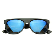 zeroUV Retro Super Flat Top Flash Mirrored Lens Sunglasses 8090 Sunglasses