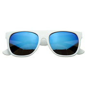 zeroUV Retro Super Flat Top Flash Mirrored Lens Sunglasses 8090 Sunglasses