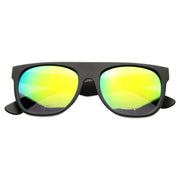 zeroUV Retro Super Flat Top Flash Mirrored Lens Sunglasses 8090 Sunglasses
