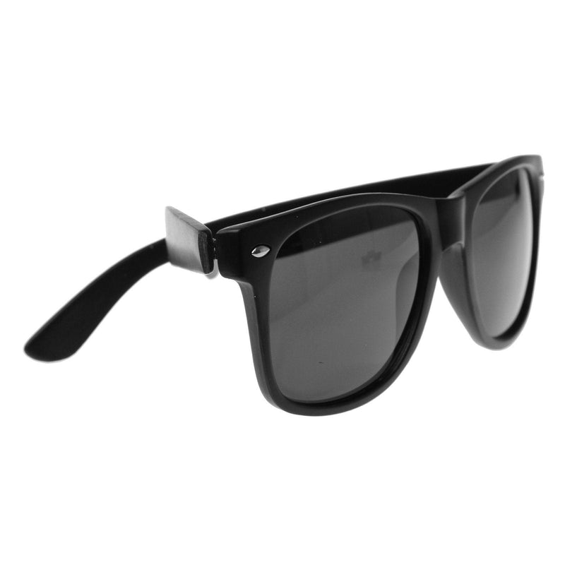 zeroUV Hipster Street Wear Soft Rubber Matte Black Horned Rim Sunglasses 8350 Sunglasses