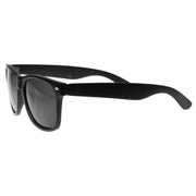 zeroUV Hipster Street Wear Soft Rubber Matte Black Horned Rim Sunglasses 8350 Sunglasses