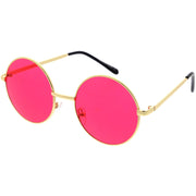 zeroUV Retro Hippie Round Color Tone Metal Sunglasses 9892 Sunglasses