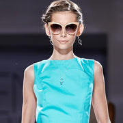 zeroUV High Pointed Tip Inset Frame Oversize Cat Eye Sunglasses 8462 Sunglasses