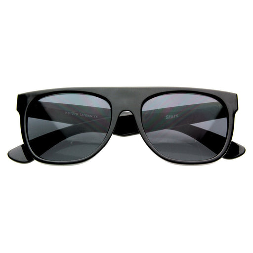 zeroUV Super Flat Block Top Retro Horned Rim Sunglasses 8066 Sunglasses