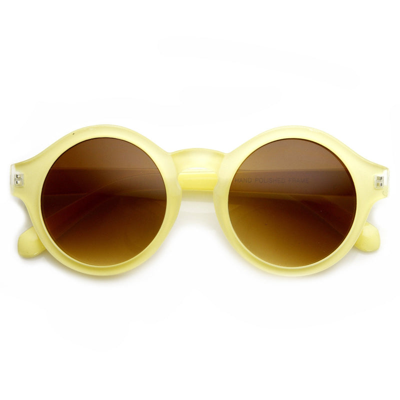 zeroUV Classic Retro Keyhole Round P3 Frame Sunglasses 9196 Sunglasses