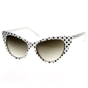 zeroUV Retro 1950's Polka Dot Cat Eye Fashion Sunglasses 8498 Sunglasses