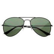zeroUV Limited Dead Stock Glass Lens Classic Metal Military Aviator Sunglasses 1042 Sunglasses