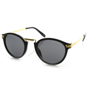 zeroUV Vintage Steampunk Inspired Round Horned Rim Frame Sunglasses 8591 Sunglasses