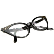 zeroUV Vintage 1950s Fashion Clear Lens Glasses Rhinestones 8434 Glasses