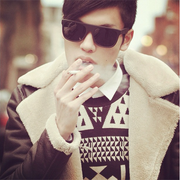 zeroUV Hipster Super Flat Top Retro Horned Rim Sunglasses 8066 Sunglasses