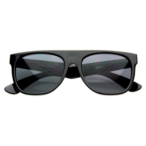 zeroUV Hipster Super Flat Top Retro Horned Rim Sunglasses 8066 Sunglasses