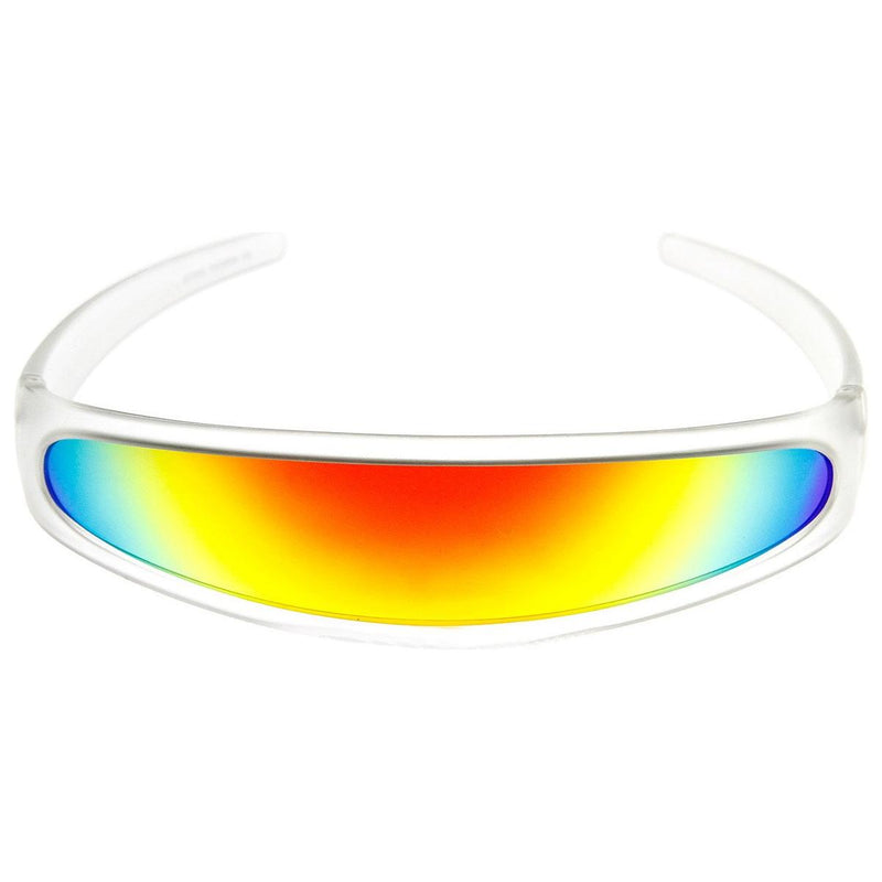 zeroUV Retro Futuristic 1980's Disco Wrap Around Space Sunglasses 8964 Sunglasses