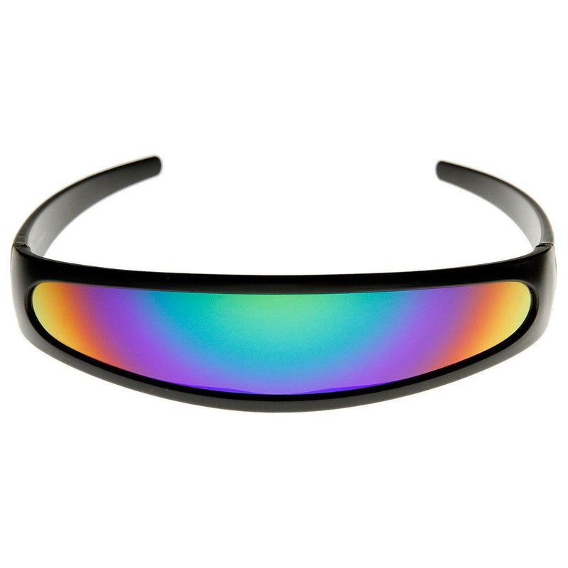 zeroUV Retro Futuristic 1980's Disco Wrap Around Space Sunglasses 8964 Sunglasses