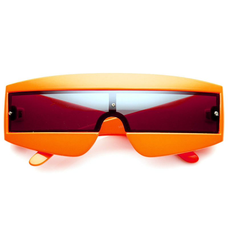 zeroUV Retro Futuristic 1980's Fashion Shield Novelty Sunglasses 8399 Sunglasses