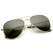 zeroUV Original Classic Metal Military Aviator Sunglasses 1041 58mm Sunglasses
