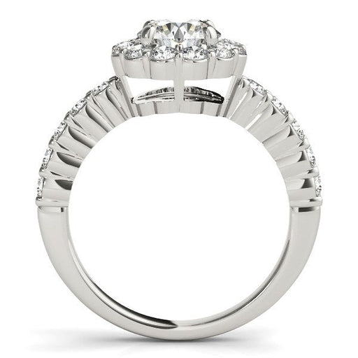 Bids.com 14k White Gold Round Floral Motif Diamond Engagement Ring (1 5/8 cttw) Rings