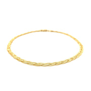 Bids.com 3.5mm 14k Yellow Braided Foxtail Anklet Accessories