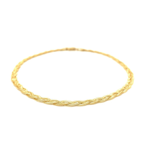 Bids.com 3.5mm 14k Yellow Braided Foxtail Anklet Accessories