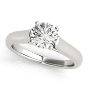 Bids.com 14k White Gold Cathedral Design Solitaire Diamond Engagement Ring (1 cttw) Rings
