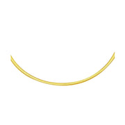 Bids.com 2.5mm 14k Two Tone Gold Reversible Omega Necklace Necklaces