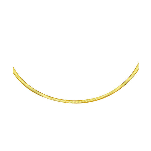Bids.com 2.5mm 14k Two Tone Gold Reversible Omega Necklace Necklaces