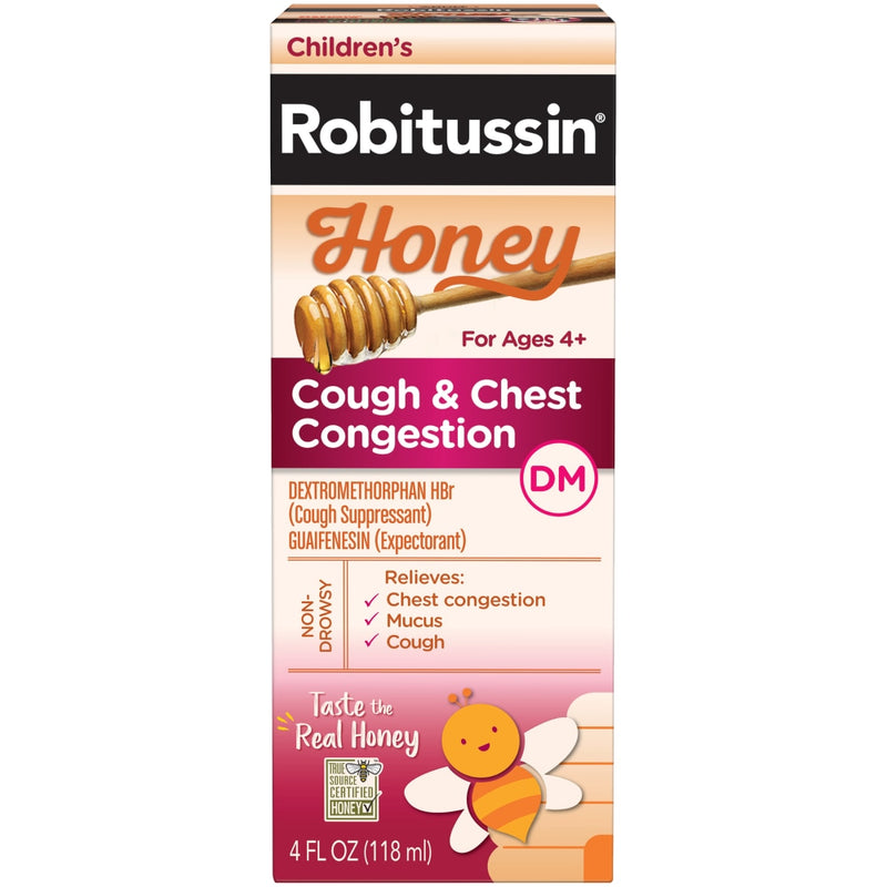 Robitussin Robitussin For Ages 4+ Children's Honey Cough & Chest Congestion 4 Fl Oz Medicine & Drugs
