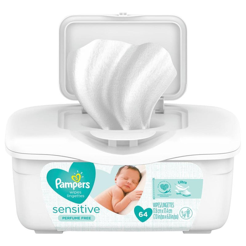 Pampers Pampers Baby Wipes Sensitive Perfume Free Tub Baby Wipes White Smoke
