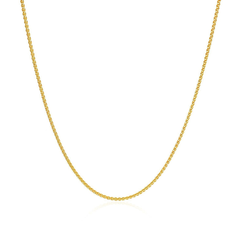 Bids.com 10k Yellow Gold Wheat Chain 1.0mm Necklaces