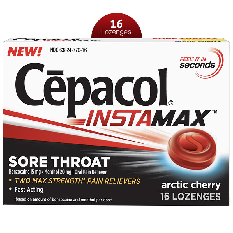 Cepacol Cepacol Sore Throat, Max Strength, Lozenges, Arctic Cherry Health & Beauty White Smoke