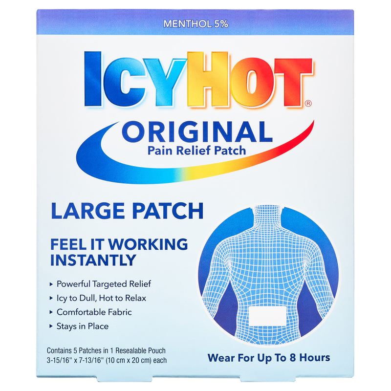 Icy Hot Icy Hot Original Large Pain Relief Patch Back 5 ct Health & Beauty