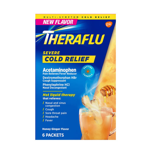 Theraflu Theraflu Daytime Severe Cold Relief Honey Ginger Flavor Powder Health & Beauty